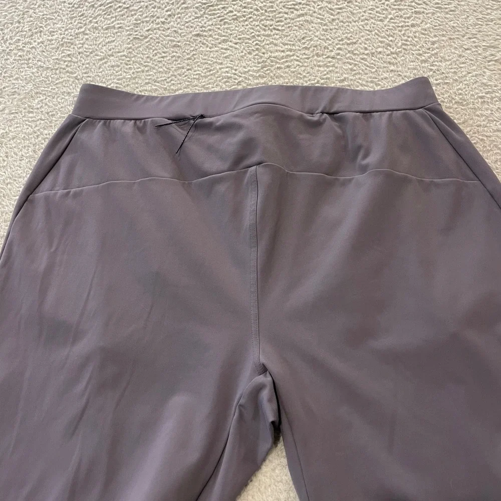 Janji Mercury Knit Running Joggers Mens Large Purple Gray Tapered Athletic Pants